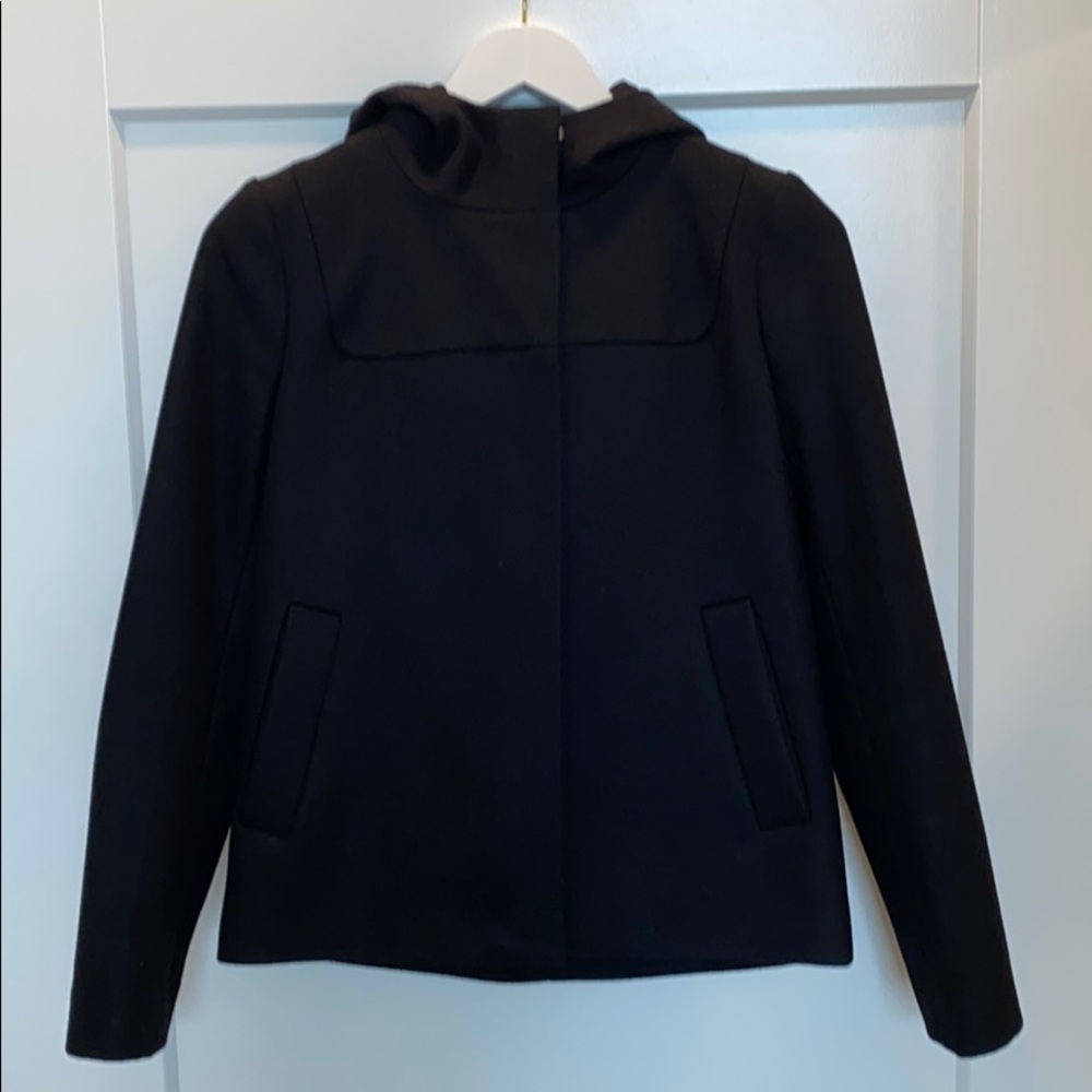 J.crew Melton Wool Hooded Bib Jacket